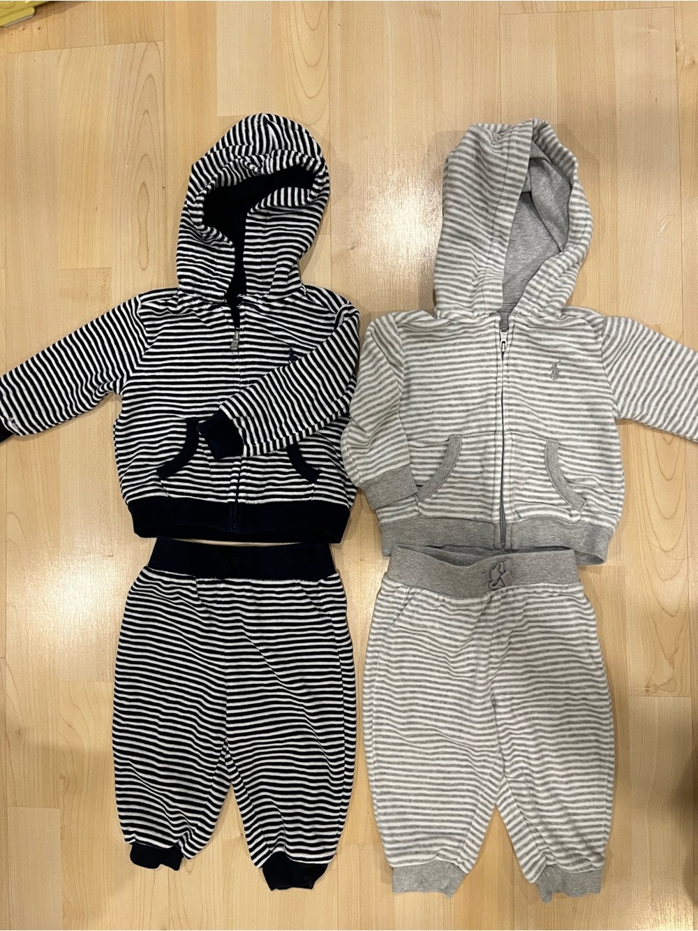 Ralph Lauren Striped Hoodie & Jogger Set - size 9M